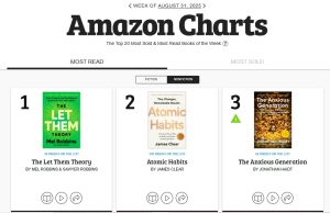 Posisi buku The Anxious Generarion di website resmi e-commerce Amazon